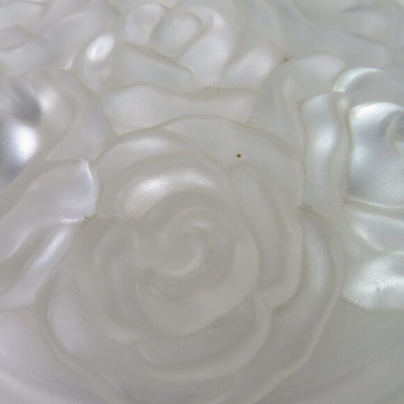 Rose floral lead crystal glass dish with lid Bohemia Vanity Dish - Picture 7 of 16